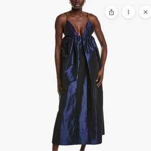 Ganni Shiny Taffeta Strap Dress